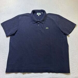 Vintage Lacoste Polo Mens 3XL Faded Black Sun-Washed Cotton Pique FR 8 Classique
